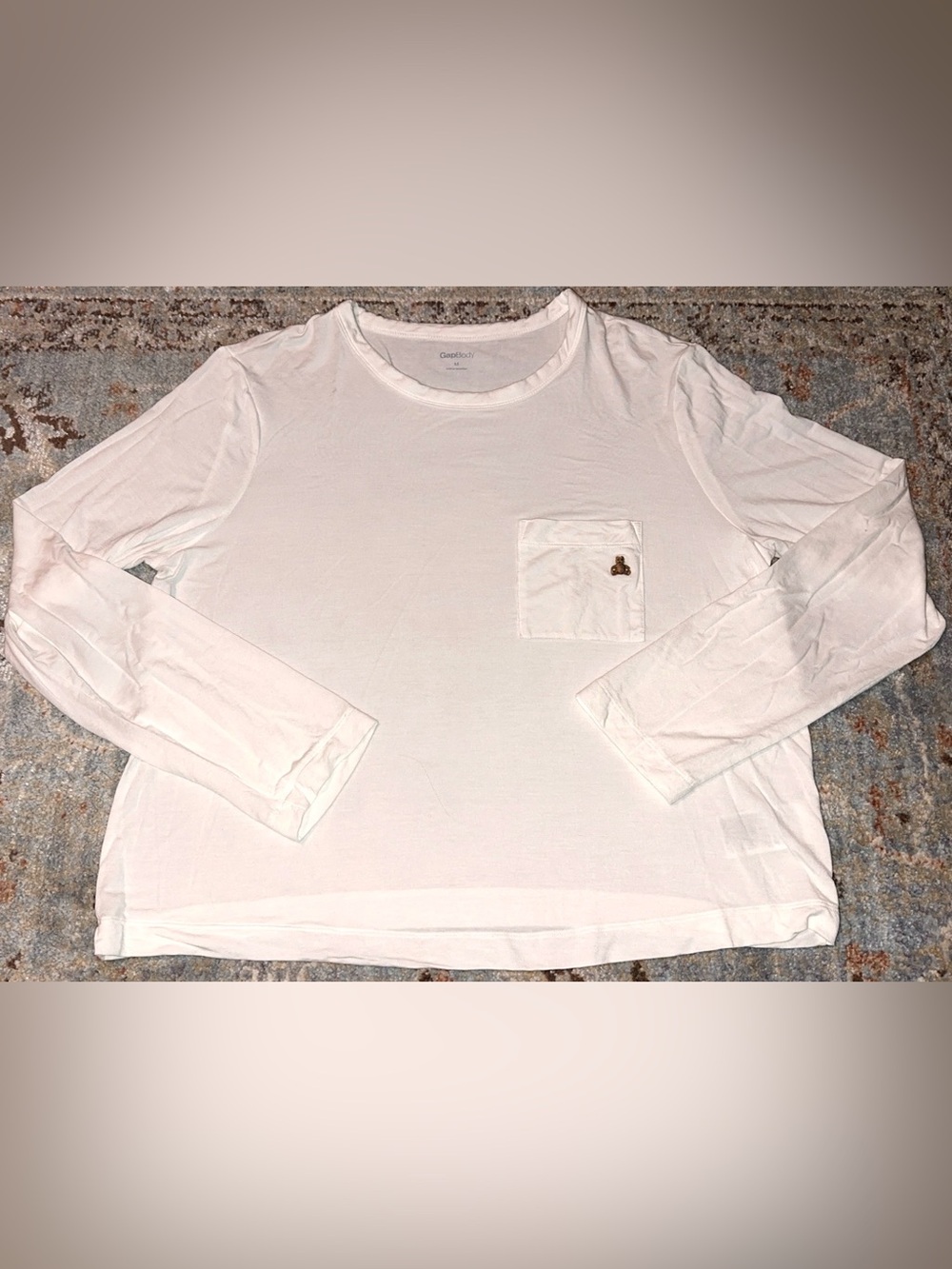 Gapbody Women’s White Long Sleeve Pocket Shirt